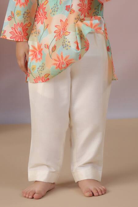 Buy Casa Ninos Multi Color Muslin, Cotton, Silk Embroidery Floral Print Kurta And Pyjama Set Online at Aza Fashions Buy_Casa Ninos_Multi Color Muslin, Cotton, Silk Embroidery Floral Print Kurta And Pyjama Set _Online_at_Aza_Fashions