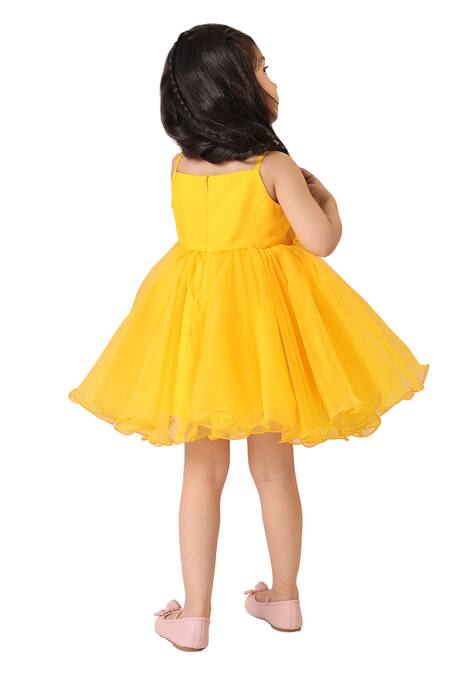 Shop_Casa Ninos_Yellow Organza Bows Dress