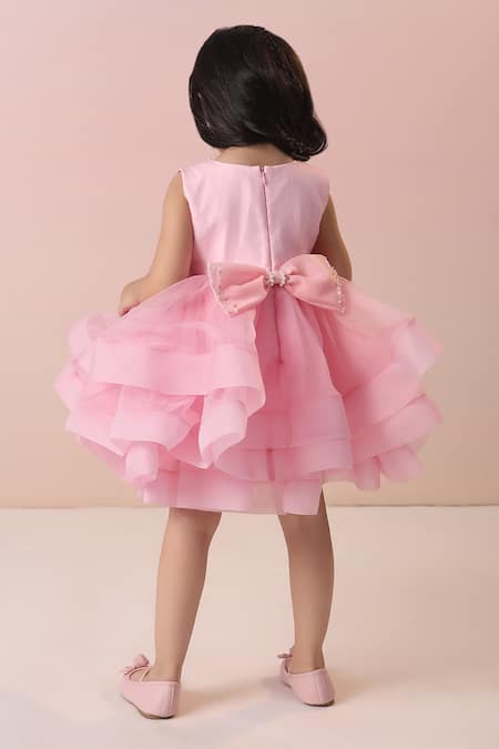 Casa Ninos Layered Pearl Embroidered Dress 