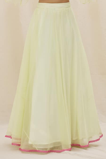 Naintara Bajaj Yellow Taffeta, Organza Sweetheart Neck Flared Lehenga Set Online at Aza Fashions Naintara Bajaj_Yellow Taffeta, Organza Sweetheart Neck Flared Lehenga Set _Online_at_Aza_Fashions