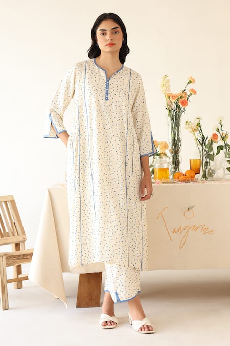 Baise Gaba Polka Dot Print Kurta With Pant 