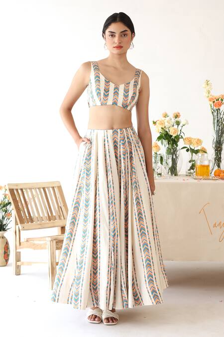 Shop_Baise Gaba_Off White Rayon Spectrum _Online_at_Aza_Fashions