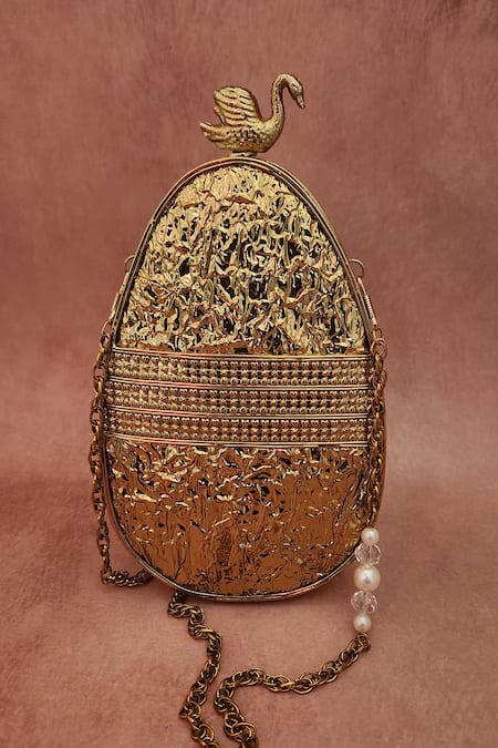 Adwita Bags & Jewels Swan Meena Mosaic Embellished Bag 