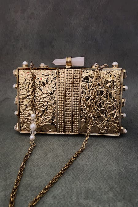 Adwita Bags & Jewels Nadia Mother Of Pearl Work Clutch 