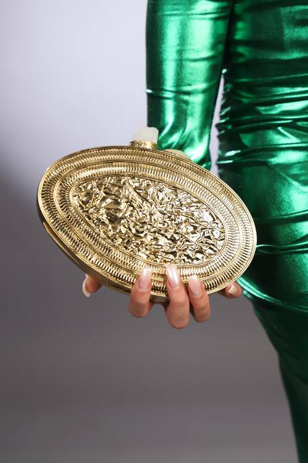 Adwita Bags & Jewels Gold Embroidery The Rewa Pearl Embellished Shell Bag Online at Aza Fashions Adwita Bags & Jewels_Gold Embroidery The Rewa Pearl Embellished Shell Bag _Online_at_Aza_Fashions