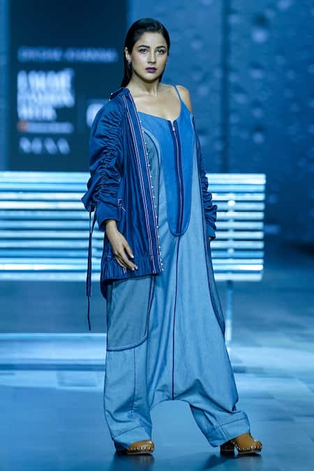 Diksha Khanna Chanderi Bomber Jacket 