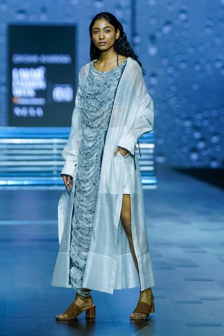 Diksha Khanna Distress Panel Dress With Shorts 