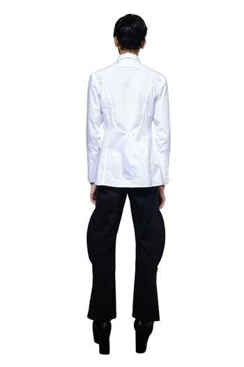 Shop_QUOD_Black 100% Nylon Plain Space Structured Pant_Online_at_Aza_Fashions