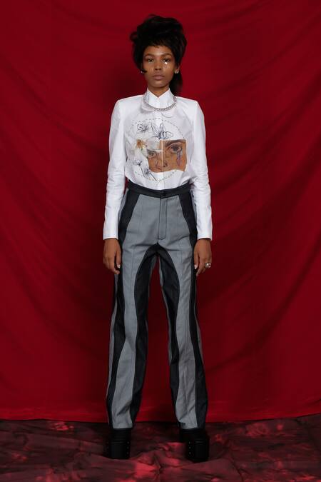 Quod_Blue 100% Cotton Bones Denim Jeans_Online_at_Aza_Fashions