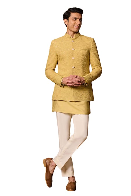 Buy Philocaly Green Silk Embroidery Jivin Bandhgala Online at Aza Fashions Buy_Philocaly_Green Silk Embroidery Jivin Bandhgala _Online_at_Aza_Fashions