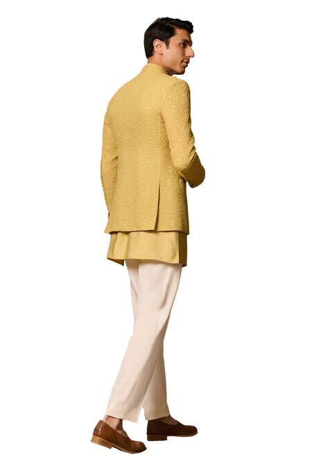 Buy Philocaly Green Silk Embroidery Jivin Bandhgala Buy_Philocaly_Green Silk Embroidery Jivin Bandhgala