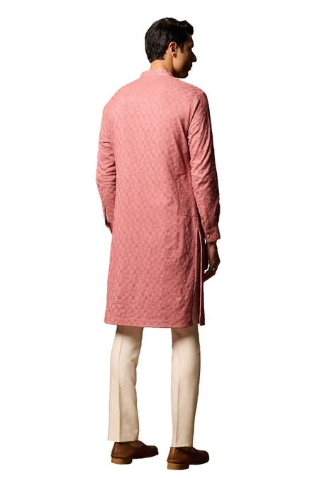 Buy Philocaly Pink , Satin Embroidery Saanjh Yoke Kurta Buy_Philocaly_Pink , Satin Embroidery Saanjh Yoke Kurta