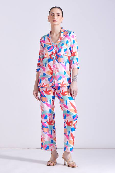 Zosia Arina Floral Print Top & Pant Set 