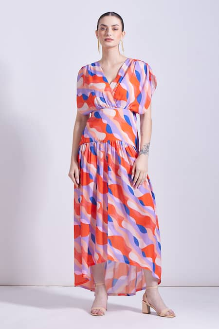 Zosia Carmen Abstract Print Maxi Dress 