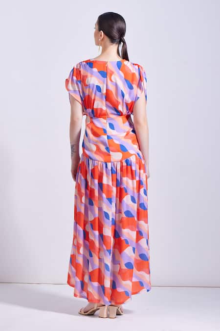 Zosia Carmen Abstract Print Maxi Dress 