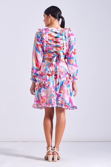 Zosia Emma Floral Print Ruffled Dress 