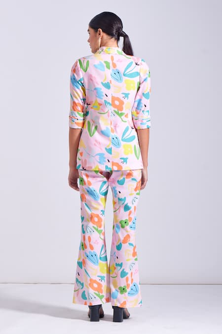 Zosia Frida Floral Print Blazer & Pant Set 