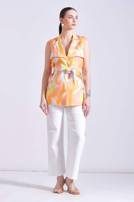 Zosia Mimosa Abstract Print Blazer 