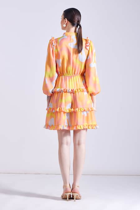 Zosia Prosecco Wave Print Dress 