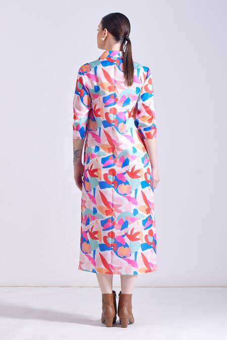 Zosia Tulum Flower Print Shirt Dress 