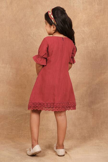 The Right Cut Hand Embroidered Linen Dress 
