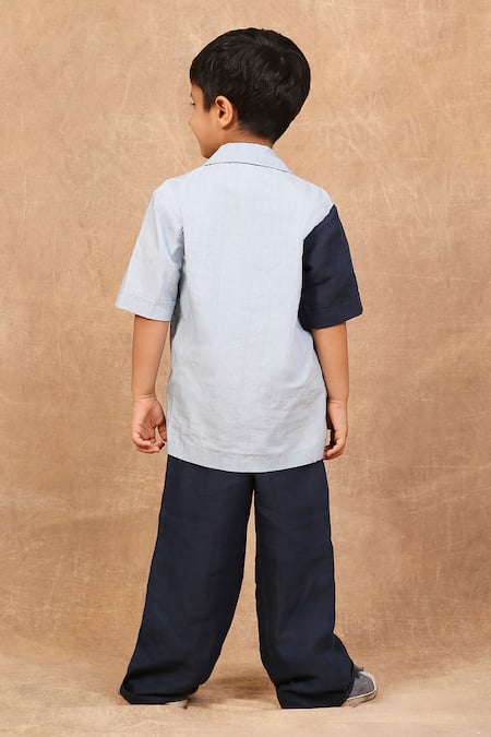 The Right Cut Two Tone Placement Embroidery Shirt 