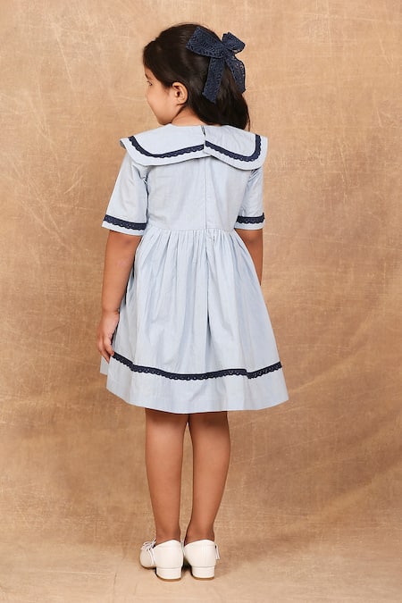 The Right Cut Ice Blue Sailor Collar Dress 
