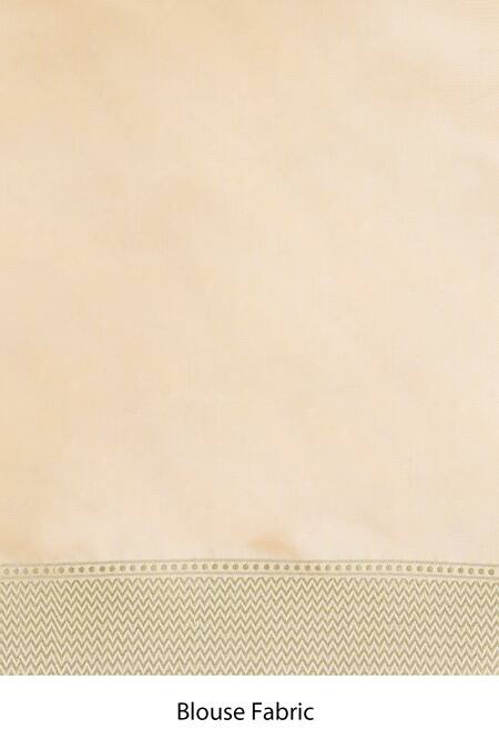 Shop_Zal From Benaras_Multi Color Satin, Silk Rangkat Mughal Woven Saree With Unstitched Blouse Piece