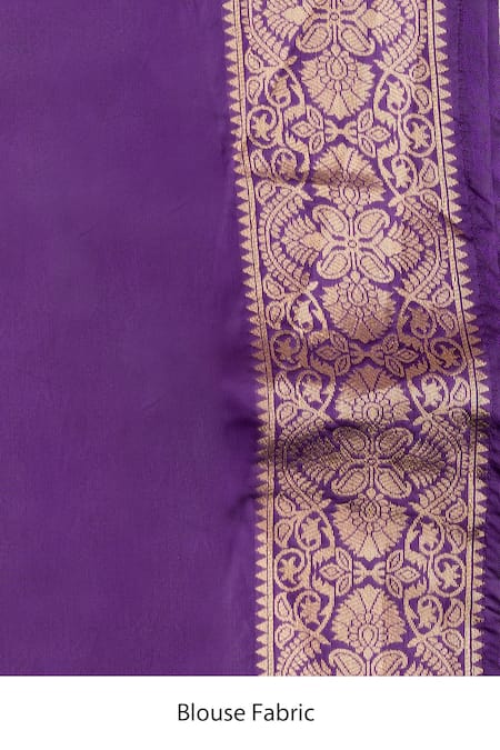 Zal From Benaras Blue Silk Zari Pure Handloom Woven Saree With Unstitched Blouse Piece Online at Aza Fashions Zal From Benaras_Blue Silk Zari Pure Handloom Woven Saree With Unstitched Blouse Piece _Online_at_Aza_Fashions