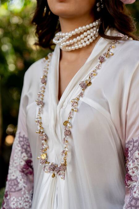 Nikita Vishakha Purple Crepe Embroidery V-neck V Jumpsuit Online at Aza Fashions Nikita Vishakha_Purple Crepe Embroidery V-neck V Jumpsuit _Online_at_Aza_Fashions