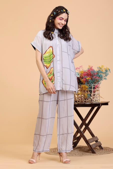 Radhika Jindal Quirky Print Top & Pant Set 