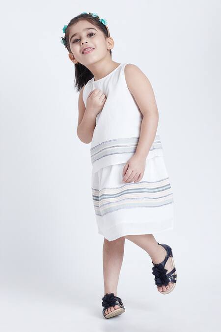 Buy_Bohobi_White Cotton Comfy Dumpty Skirt Set _Online_at_Aza_Fashions