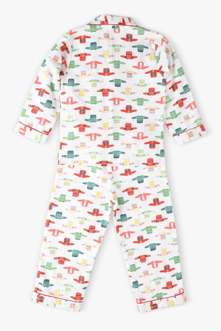 Bohobi Get Cozy Sweater Print Night Suit Pyjama Set 