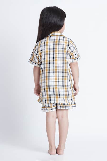 Bohobi Mellow Check Printed Night Suit Set 