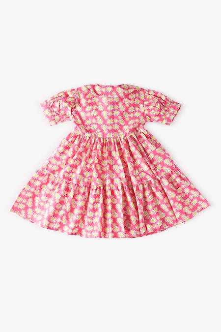 Bohobi Floral Print Tiered Dress 