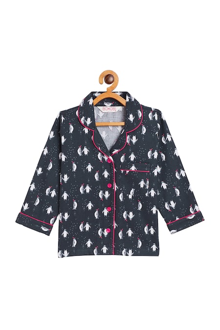 Bohobi Playful Penguin Night Suit Pyjama Set 