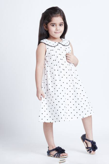 Shop_Bohobi_White Cotton Polka Dreamer Printed Dress _Online_at_Aza_Fashions