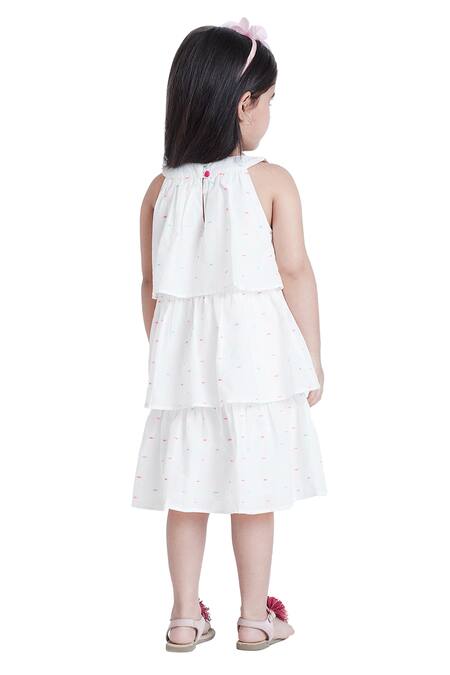 Buy_Bohobi_Off White Cotton Summer Shine Layered Dress 