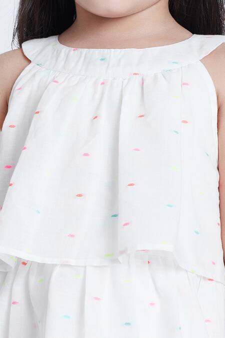 Shop_Bohobi_Off White Cotton Summer Shine Layered Dress 