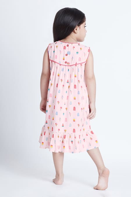 Bohobi Sweet Cream Ice Cram Print Night Dress 