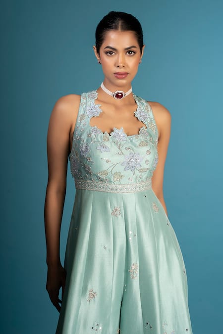 Vaishali Agarwal Floral Sequin Embroidered Jumpsuit 