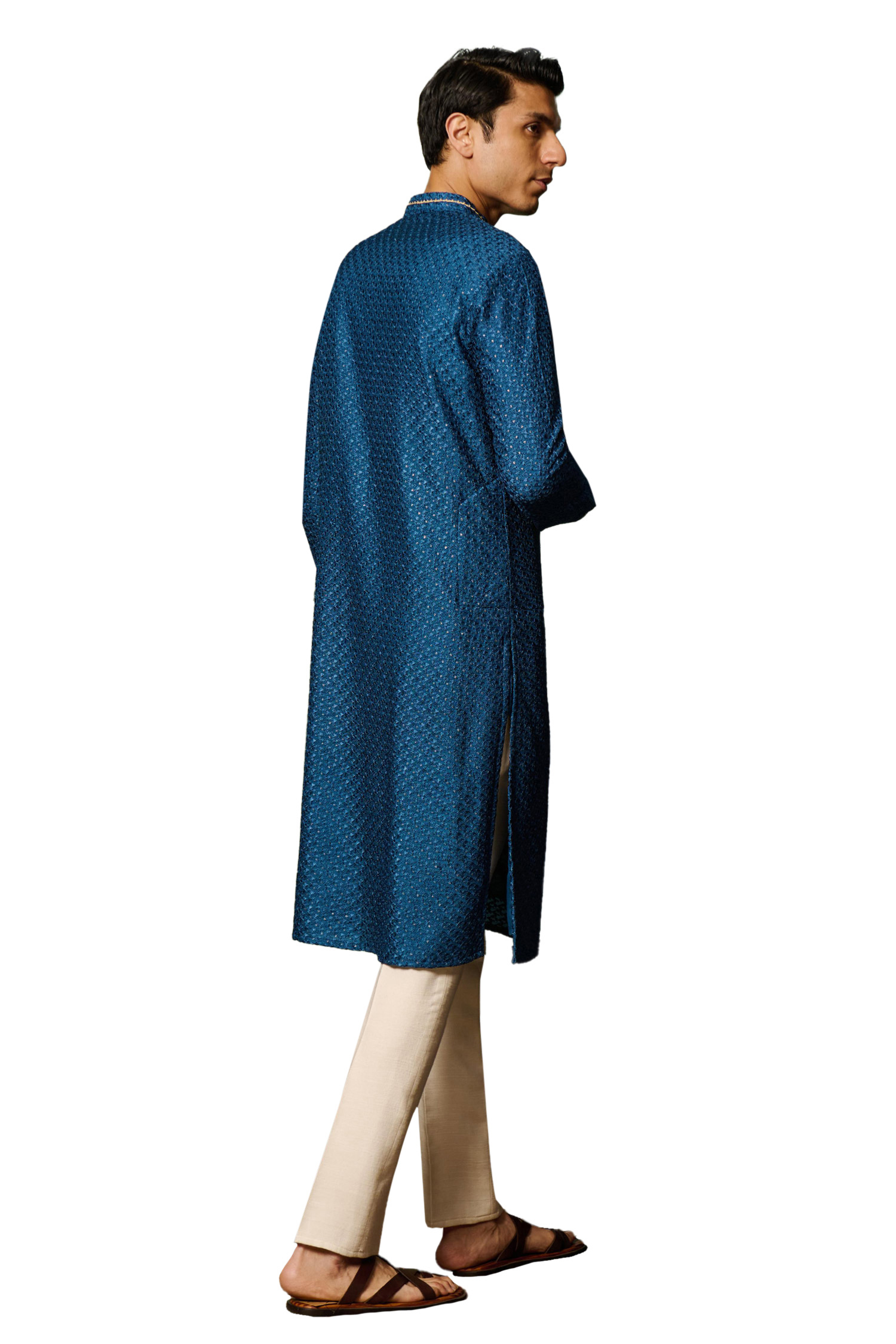 Buy Philocaly Blue , Satin Embroidery Rayaan Kurta Buy_Philocaly_Blue , Satin Embroidery Rayaan Kurta