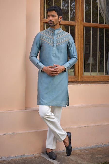 Isha Gupta Tayal Dori Embroidered Kurta & Pant Set 