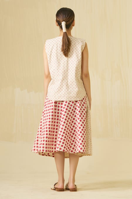 Stoique Muffin Polka Dot Print Skirt 
