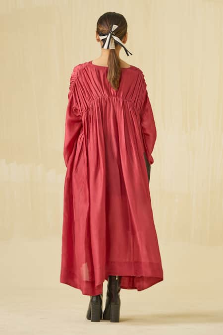 Stoique Rose Applique Embroidered Dress 