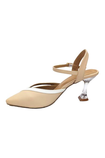 Buy_Devano_Beige Emily Cutout Slingback Heels_Online_at_Aza_Fashions