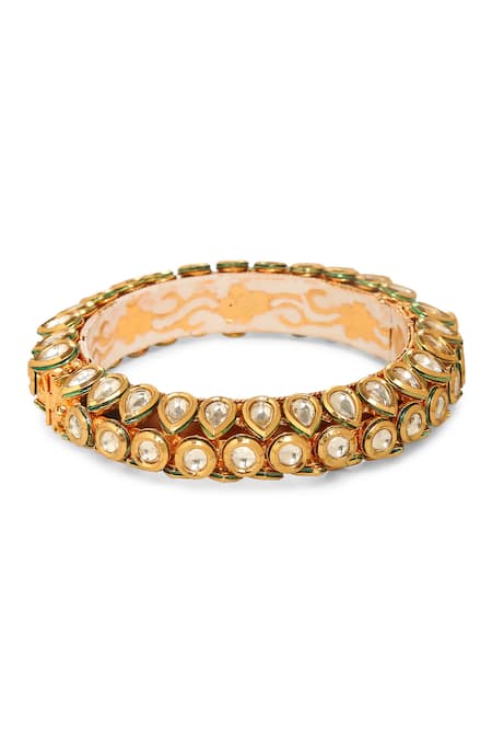 Minaki Blooming Petal Kundan Embellished Kadas 2 Pcs 