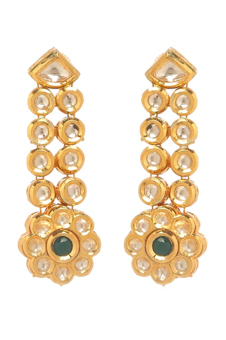 Minaki Floret Vine Kundan Embellished Earrings 