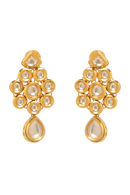 Minaki Kundan Embellished Floweret Earrings 