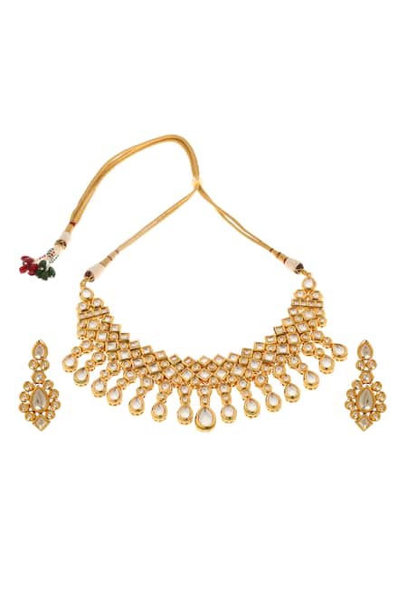 Minaki Cluster Bloom Kundan Embellished Jewellery Set 